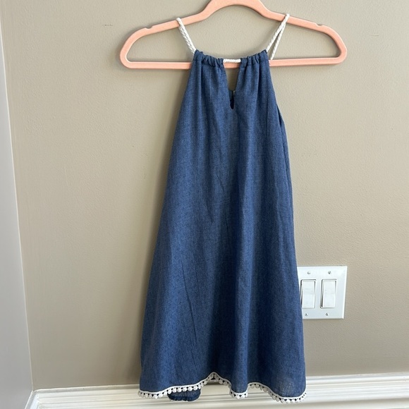 Kiddo by Katie Blue Embroidered Girls Dress Size Medium - Picture 7 of 7